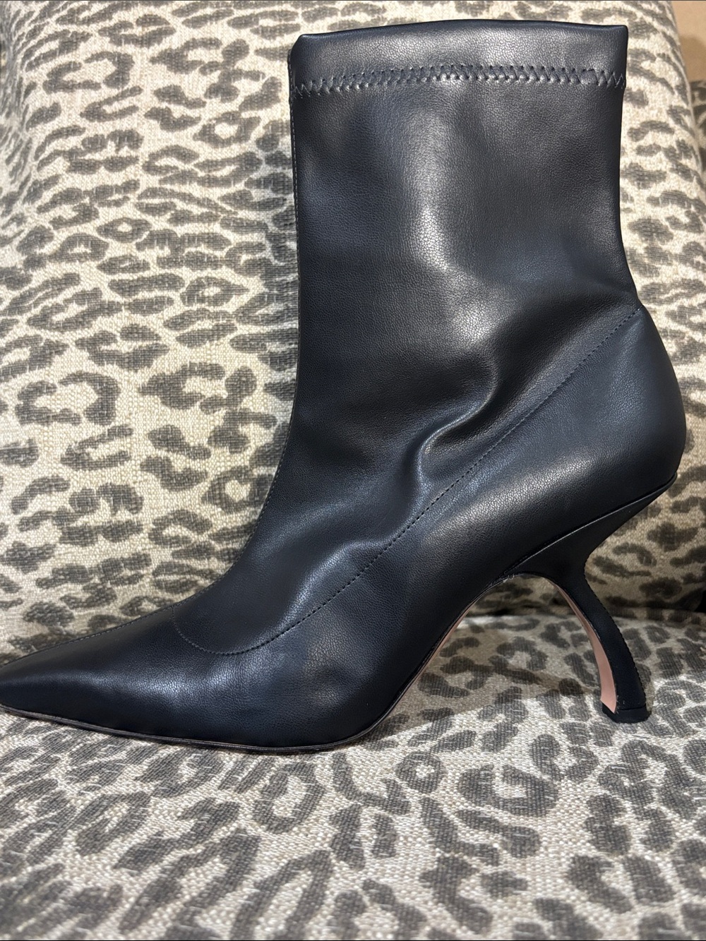 Piferi Merlin black ankle sock bootie abstract heel unique luxury boots